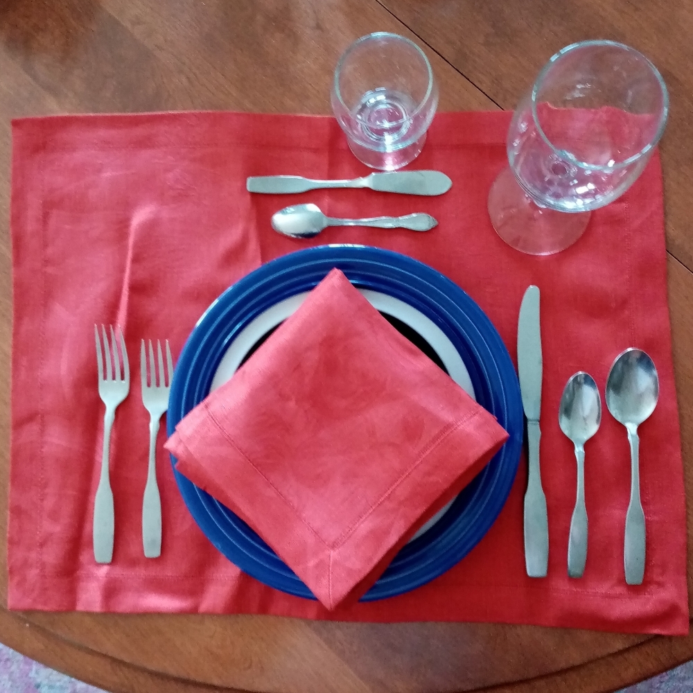 French Linen Placemats & Napkins   $35 Per 2 Sets